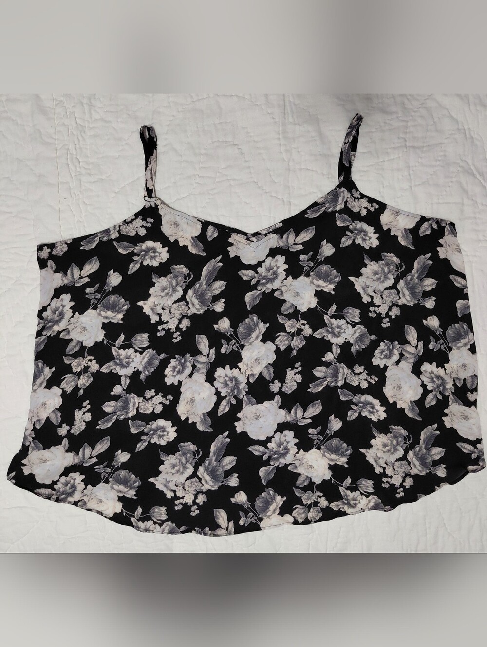 Torrid Black Floral Spaghetti Strap Cami